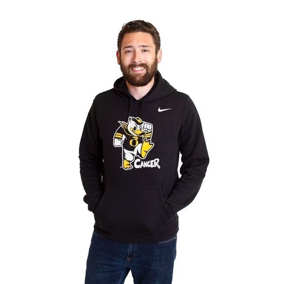 Nike Cotton Club Fleece Stomp Cancer Duck Hood size Small - Picture 1 of 6
